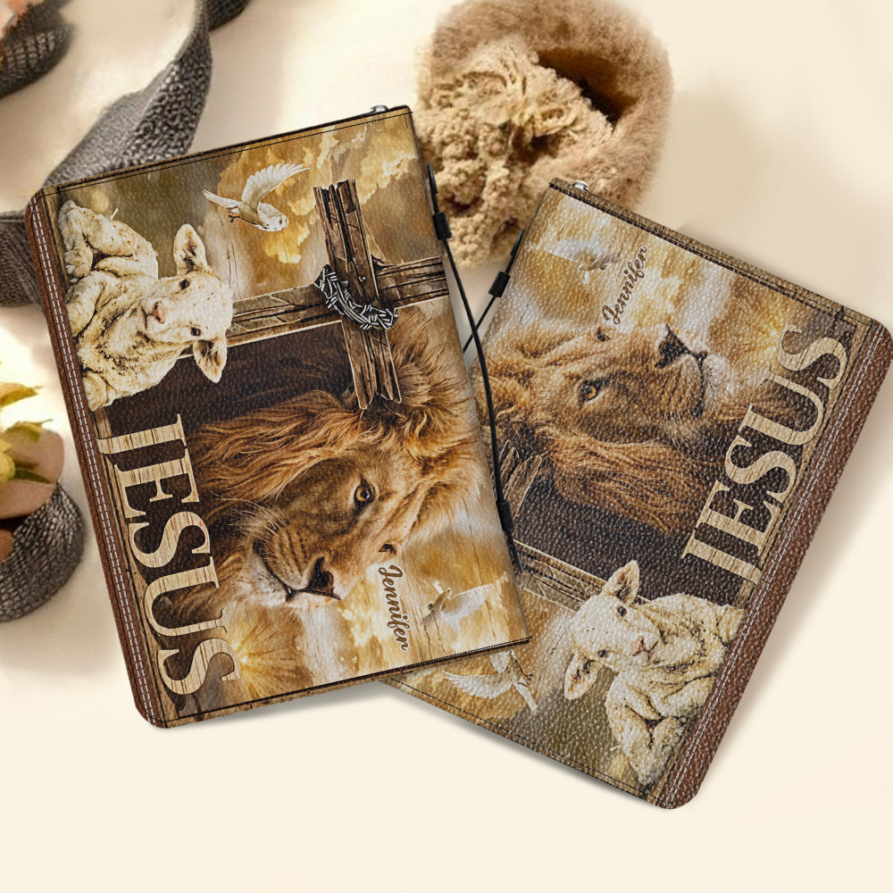 Mon Dieu, mon Roi - Étui à Bible en cuir personnalisé pour chrétiens