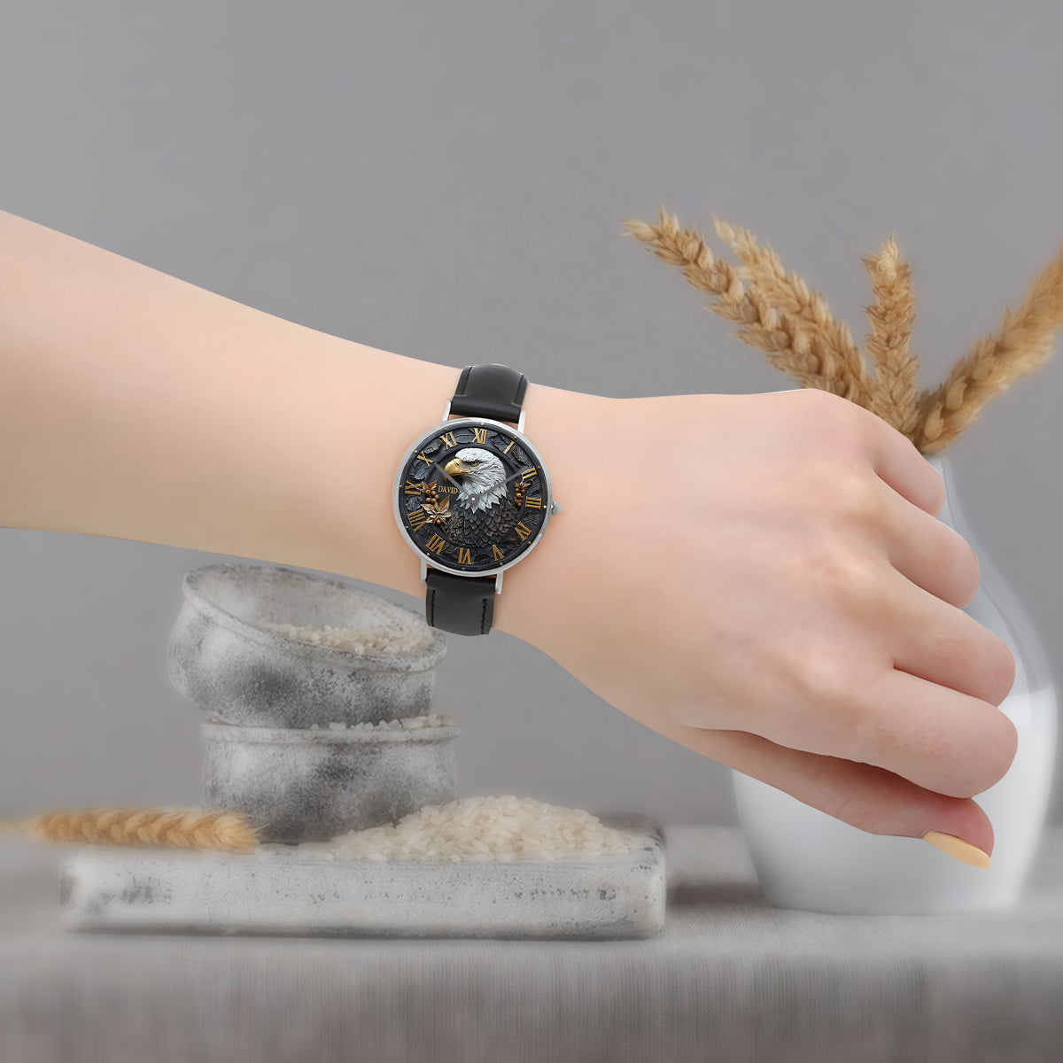 Starker Weißkopfseeadler – personalisierte Armbanduhr
