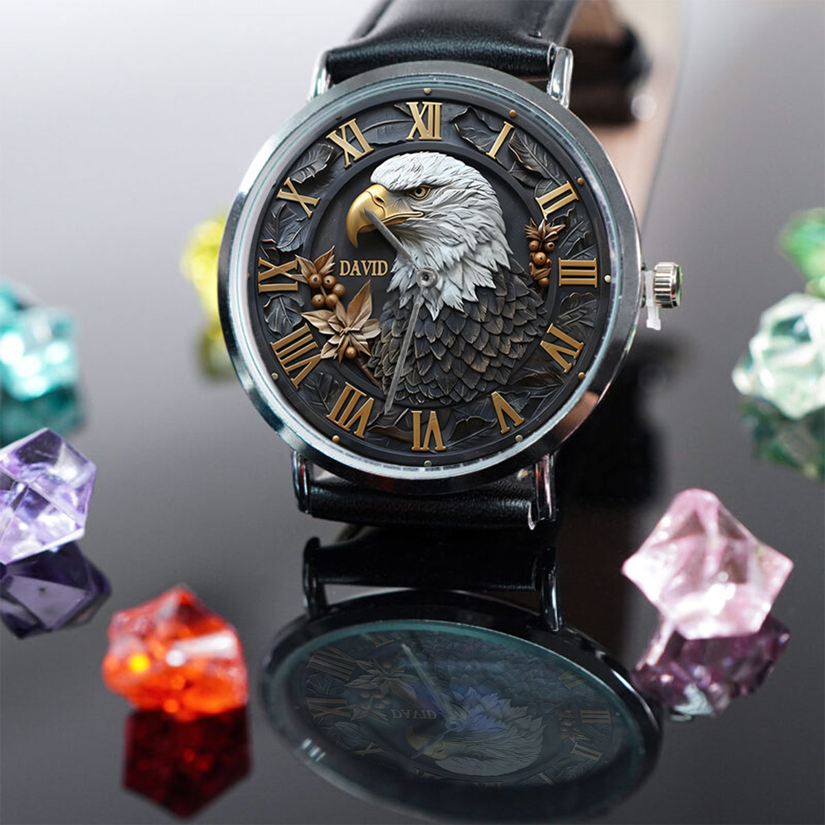 Starker Weißkopfseeadler – personalisierte Armbanduhr