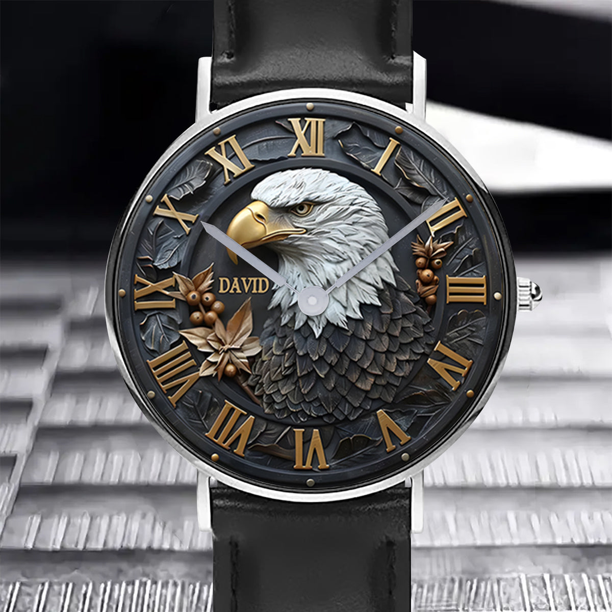 Starker Weißkopfseeadler – personalisierte Armbanduhr