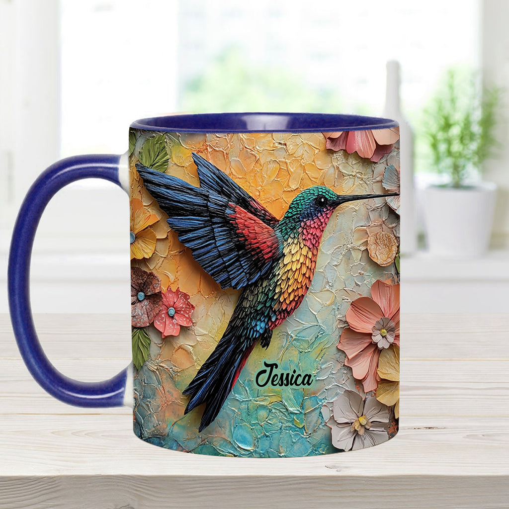 Mug personnalisé « Magnifique mouche » avec motif colibri