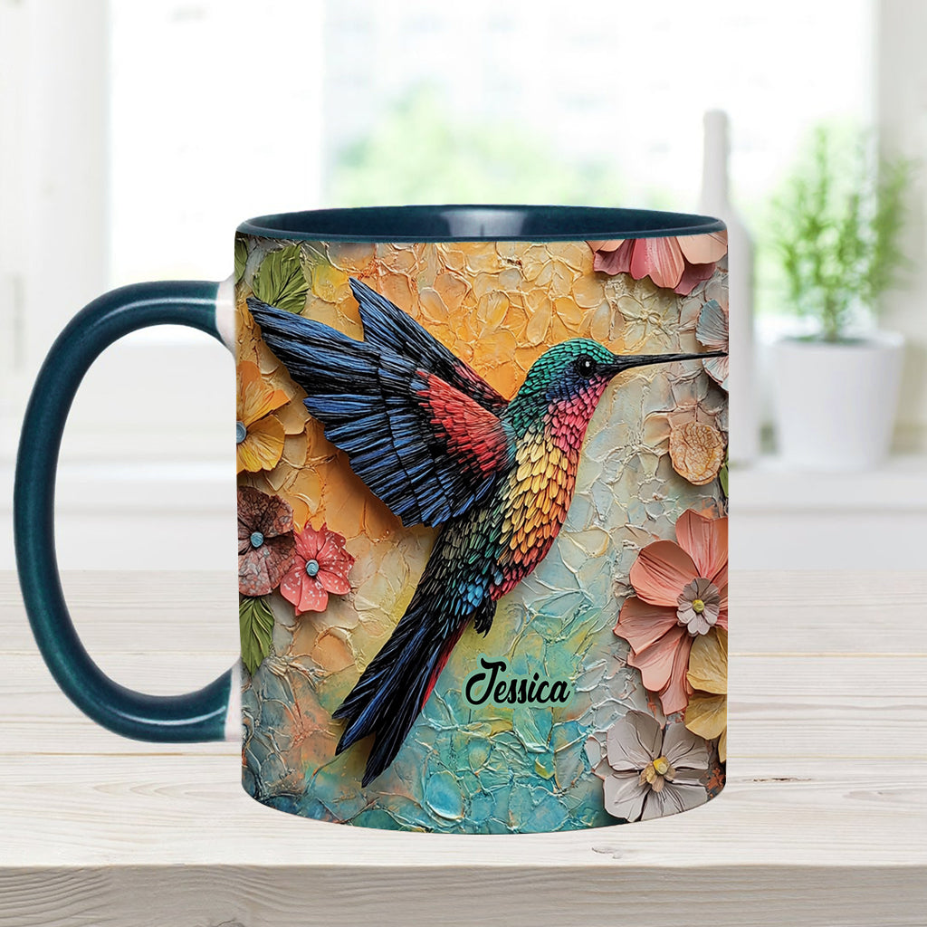 Mug personnalisé « Magnifique mouche » avec motif colibri