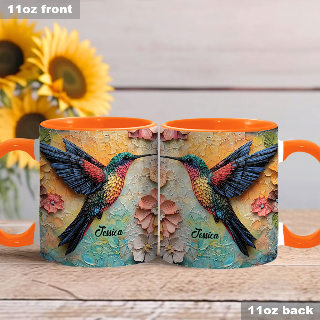 Mug personnalisé « Magnifique mouche » avec motif colibri