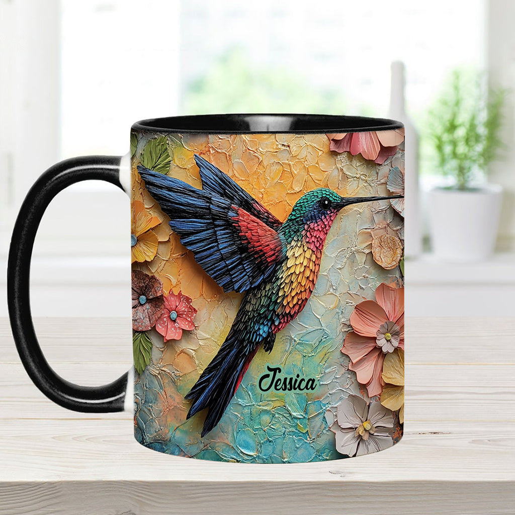 Mug personnalisé « Magnifique mouche » avec motif colibri