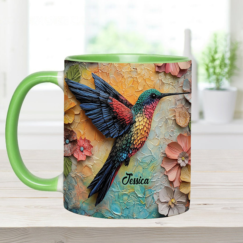 Mug personnalisé « Magnifique mouche » avec motif colibri