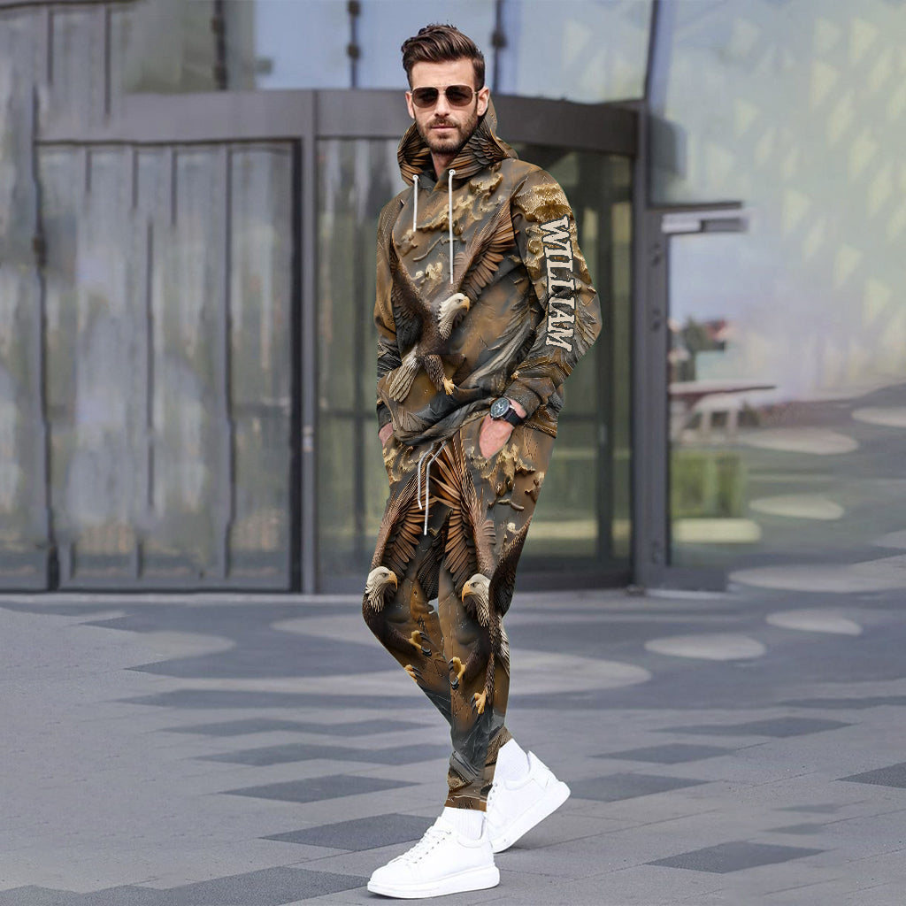 Adler-Majestät – Personalisierter Weißkopfseeadler-Hoodie und Jogginghose