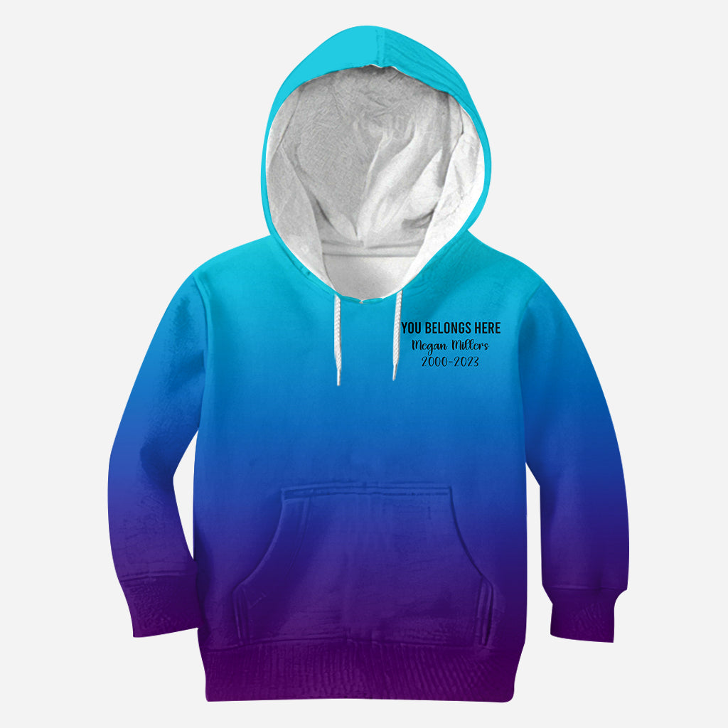 I wear teal and purple - Personalized Suicide Prevention All Over Shirt