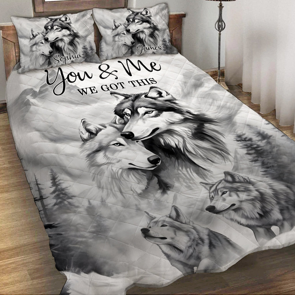 Starkes Paar – Personalisiertes Wolf-Bettwäscheset