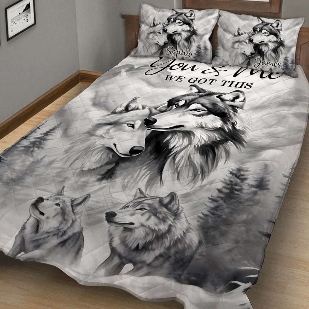 Starkes Paar – Personalisiertes Wolf-Bettwäscheset
