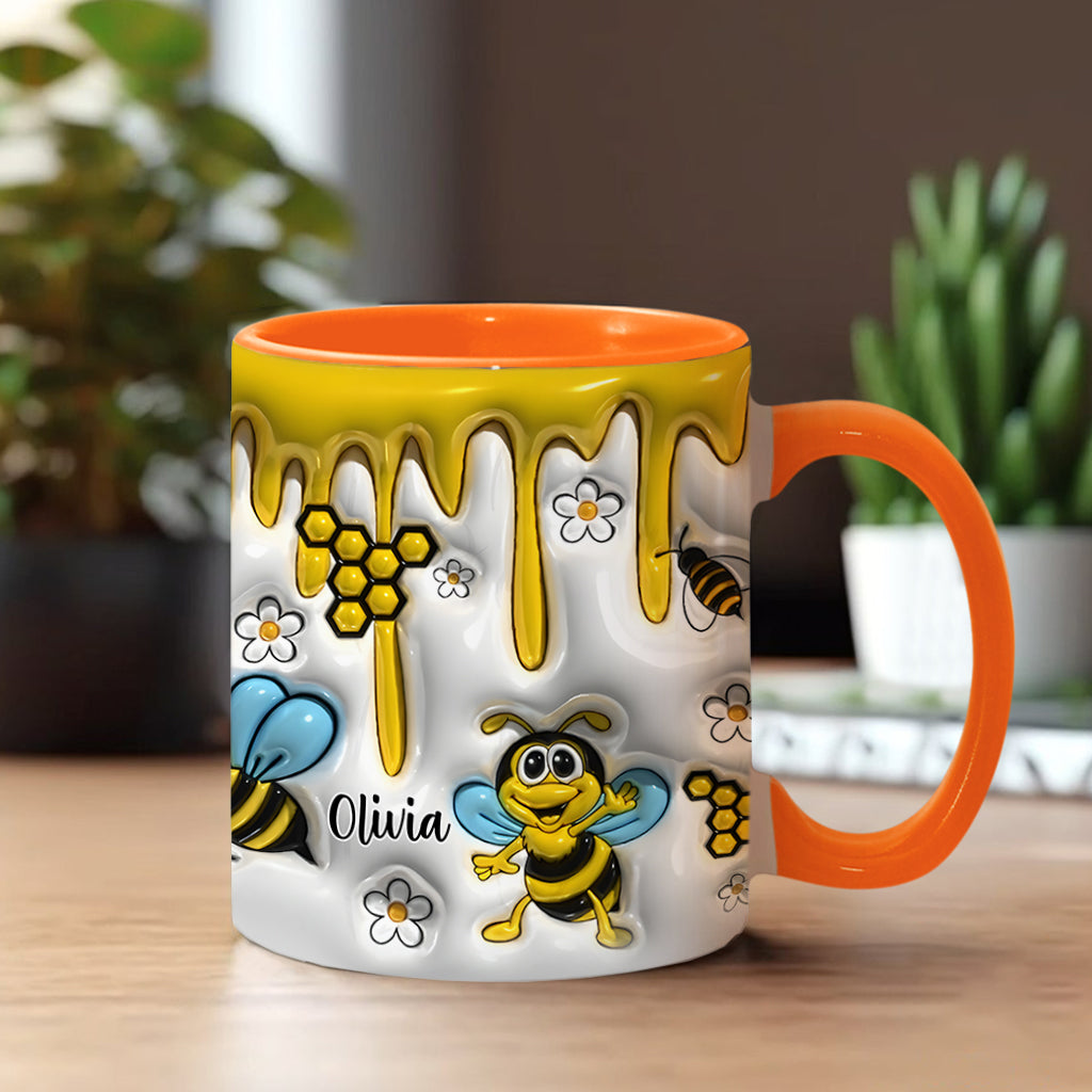 Niedliche Bienen – Personalisierte Tasse mit Bienenmotiv
