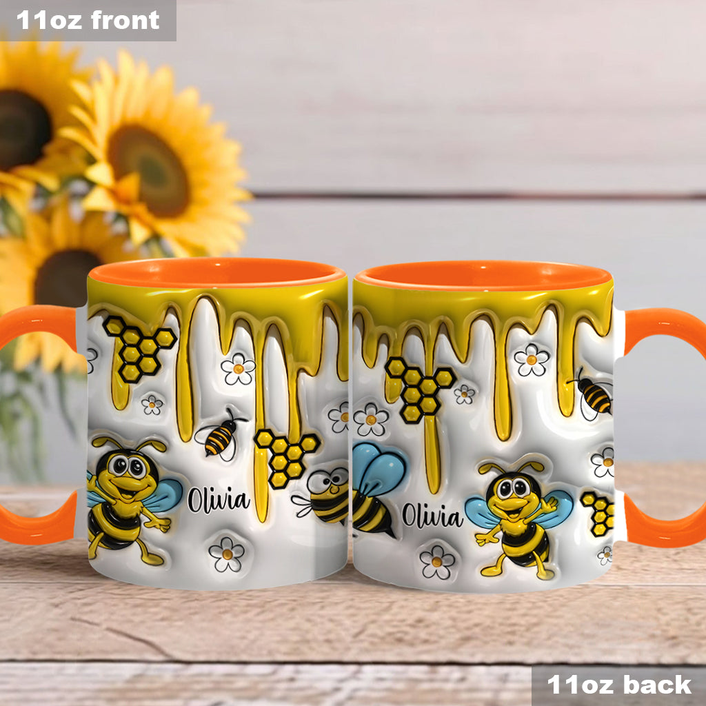 Niedliche Bienen – Personalisierte Tasse mit Bienenmotiv