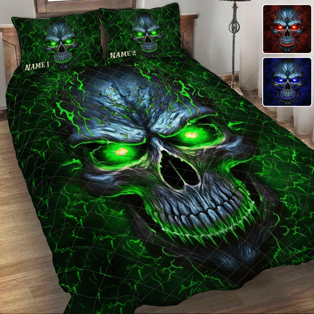 Awesome Skull - Personalized Skull Quilt Set