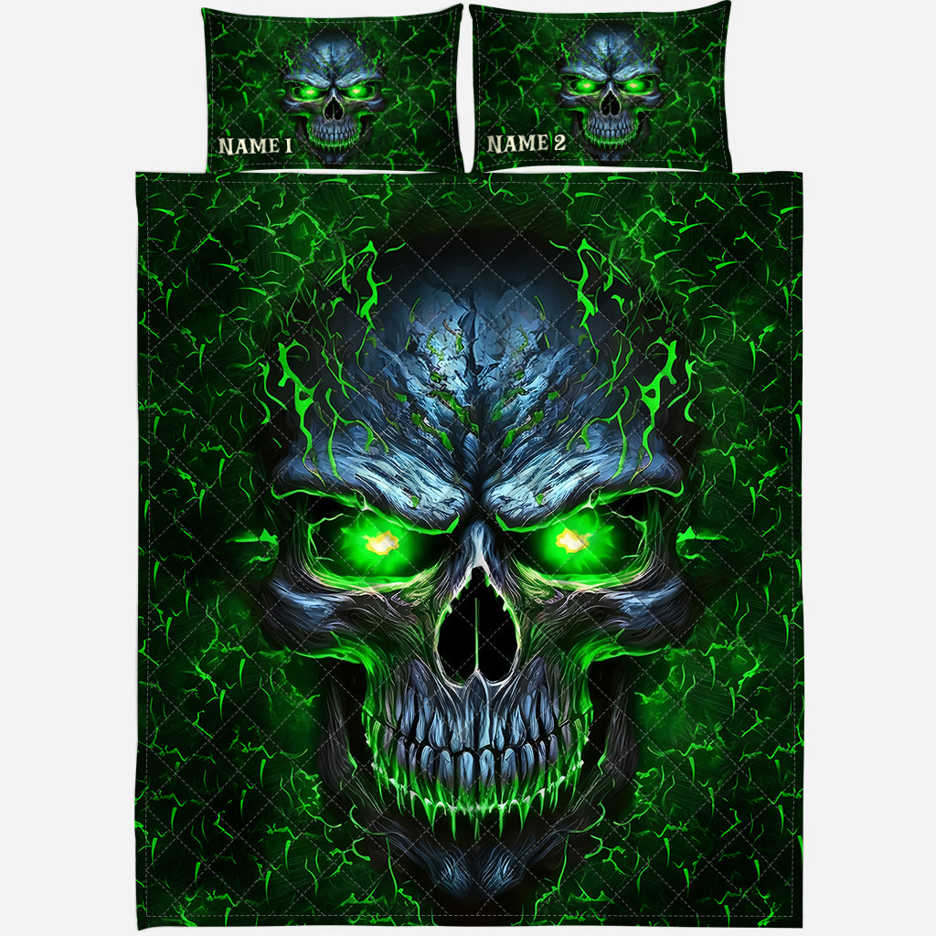 Awesome Skull - Personalized Skull Quilt Set