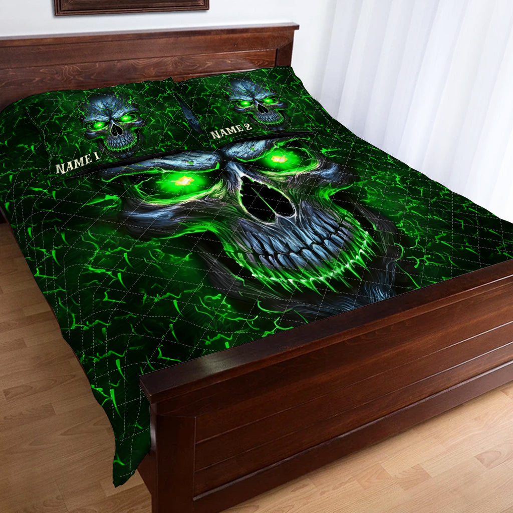 Awesome Skull - Personalized Skull Quilt Set