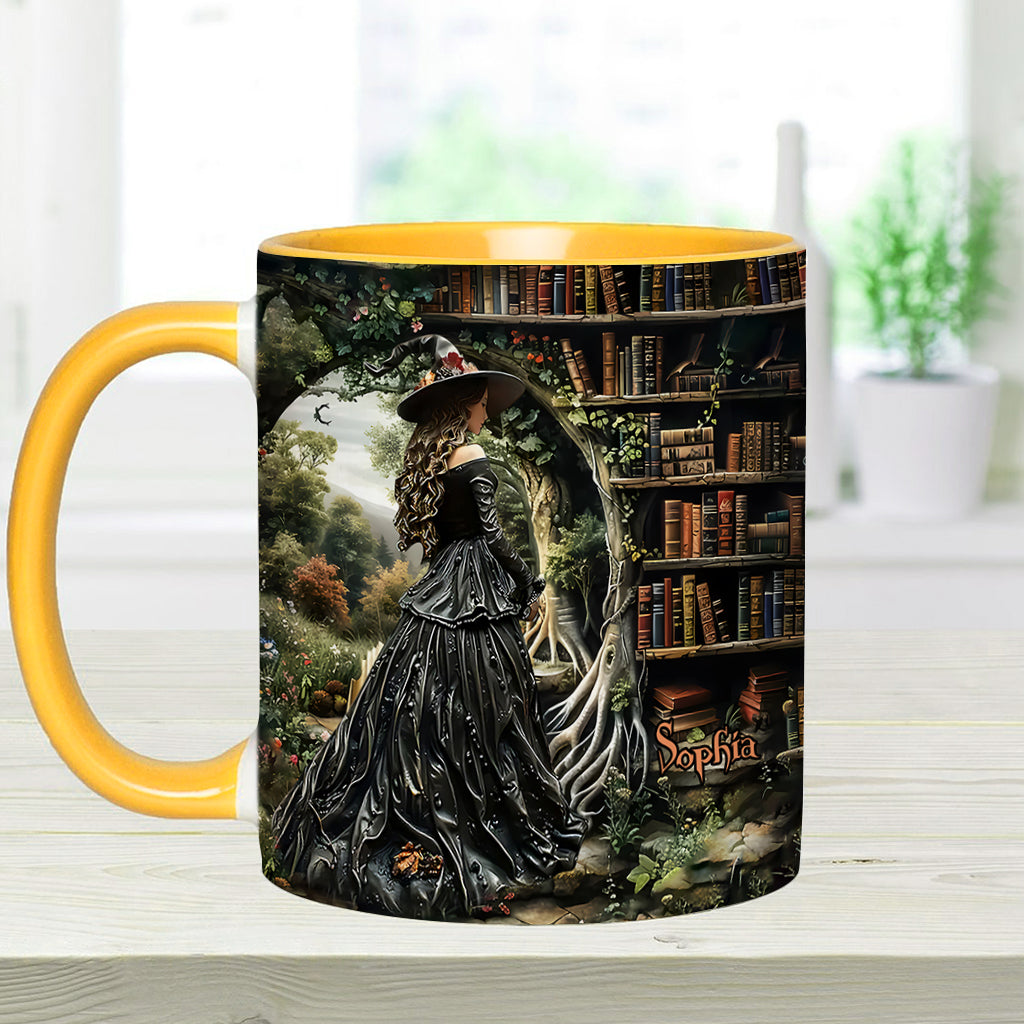 Just A Witch Who Loves Books - Personalized Book Accent Mug