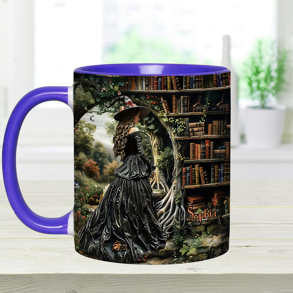 Just A Witch Who Loves Books - Personalized Book Accent Mug