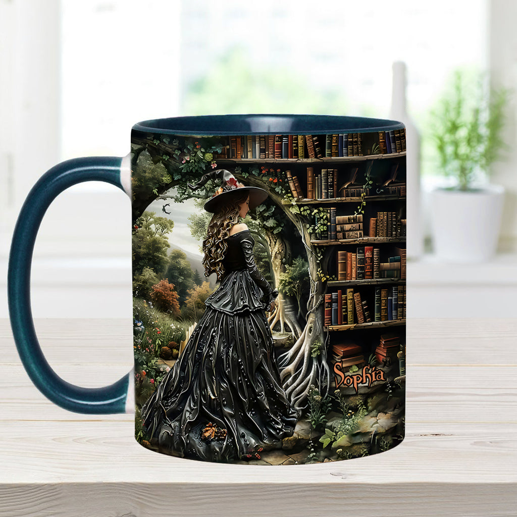 Just A Witch Who Loves Books - Personalized Book Accent Mug