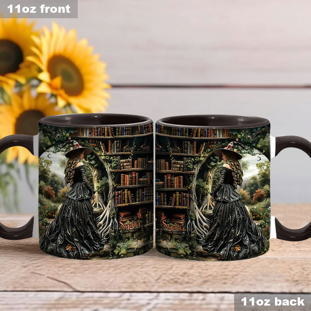 Just A Witch Who Loves Books - Personalized Book Accent Mug