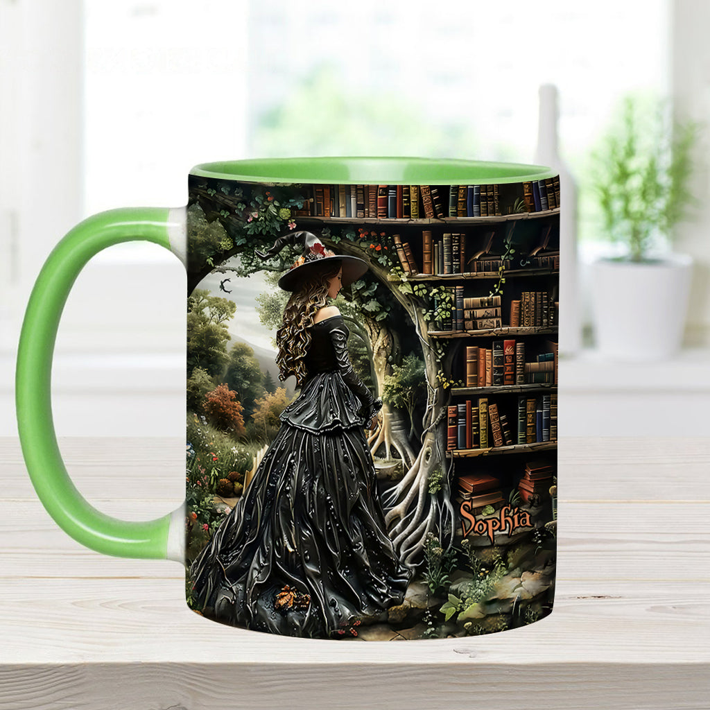 Just A Witch Who Loves Books - Personalized Book Accent Mug
