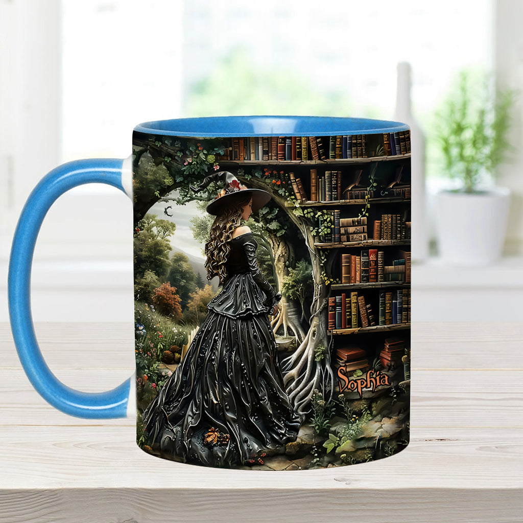 Just A Witch Who Loves Books - Personalized Book Accent Mug