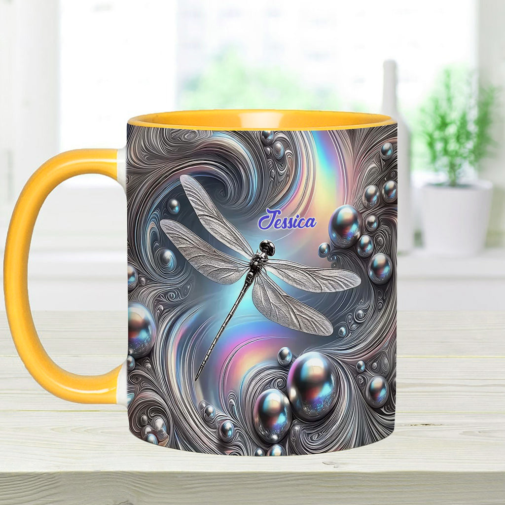 Wunderschöne Libelle – Personalisierte Tasse mit Libellenmotiv