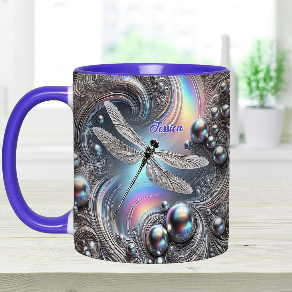 Wunderschöne Libelle – Personalisierte Tasse mit Libellenmotiv