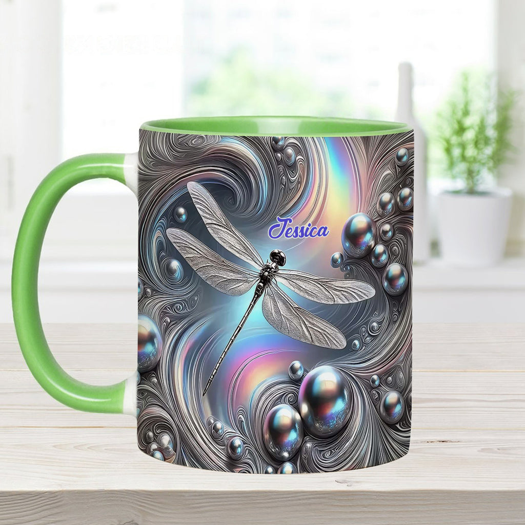 Wunderschöne Libelle – Personalisierte Tasse mit Libellenmotiv