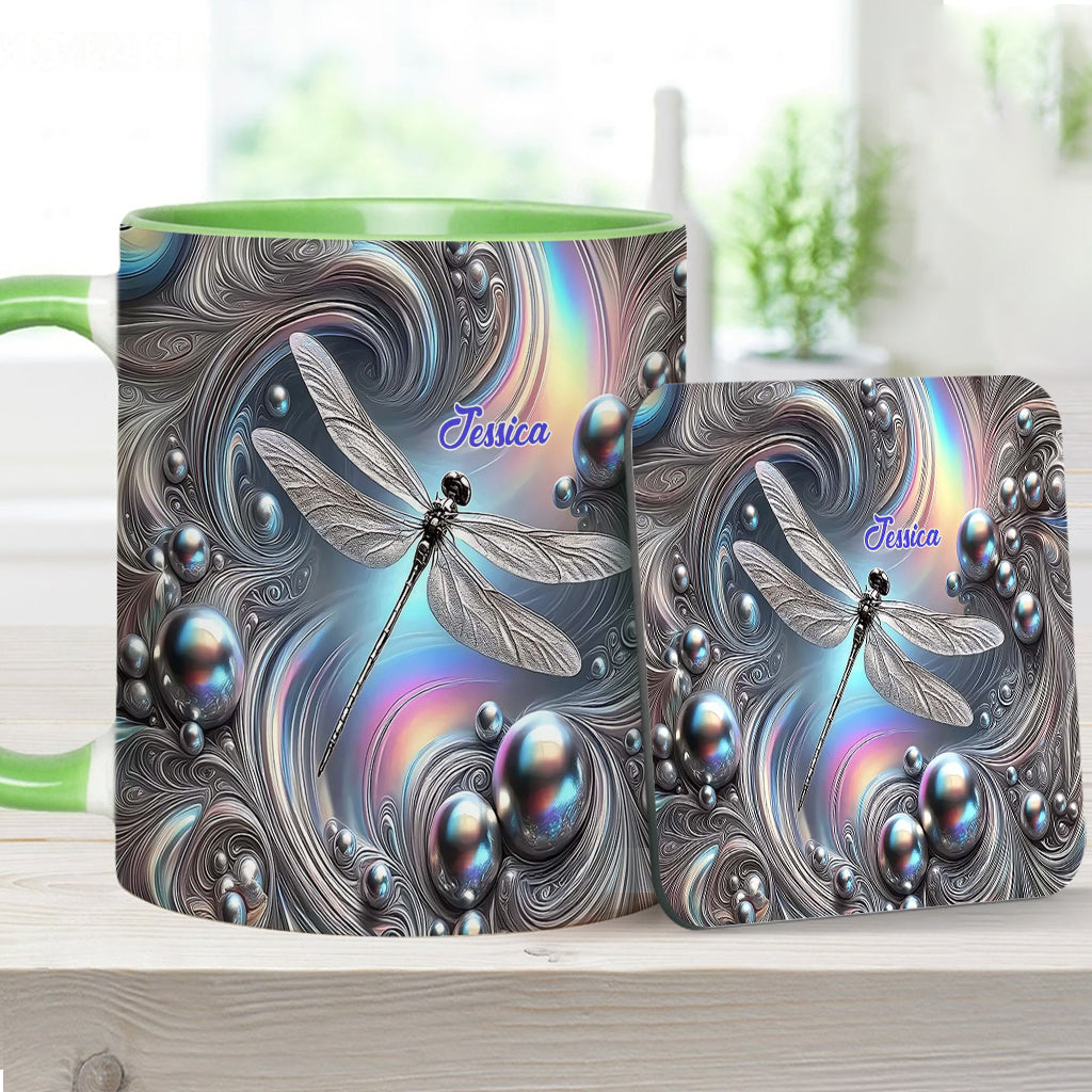 Wunderschöne Libelle – Personalisierte Tasse mit Libellenmotiv