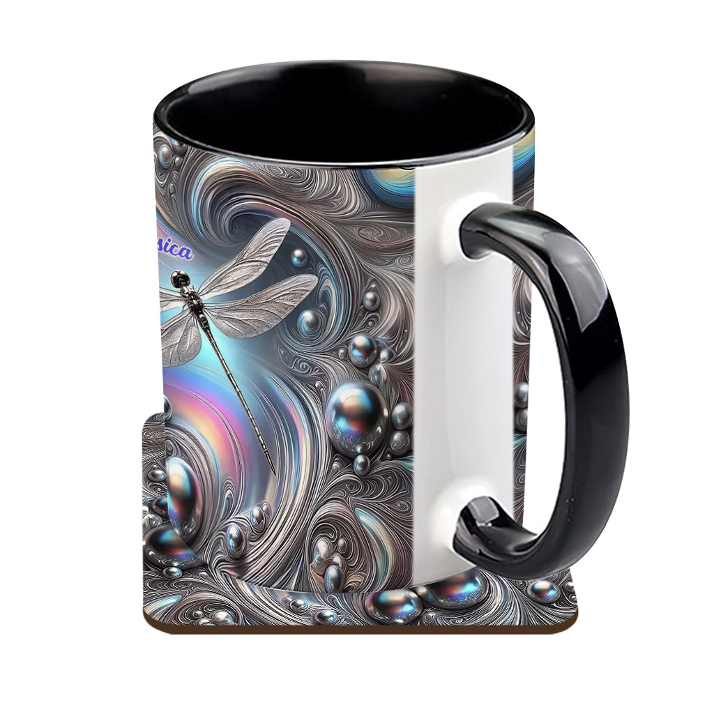 Wunderschöne Libelle – Personalisierte Tasse mit Libellenmotiv