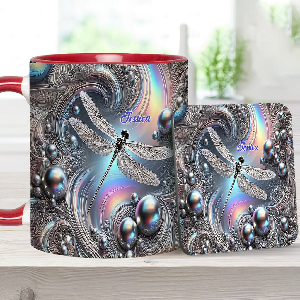Wunderschöne Libelle – Personalisierte Tasse mit Libellenmotiv