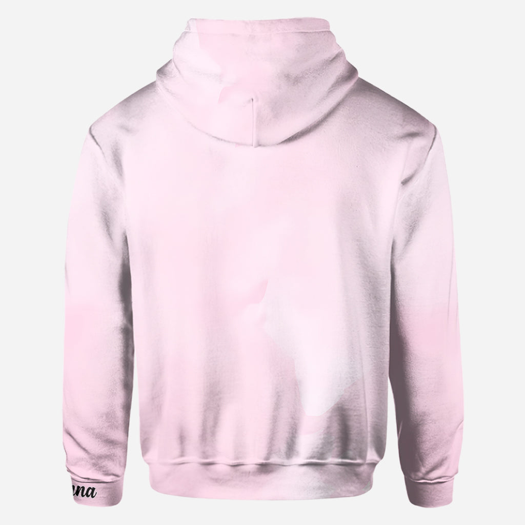 En octobre, on porte du rose - T-shirt personnalisé intégral pour la sensibilisation au cancer du sein