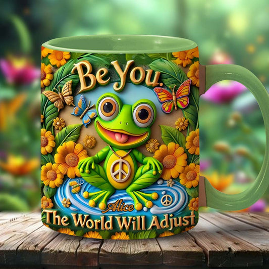 Sois toi-même. Le monde s'adaptera. - Mug personnalisé style hippie