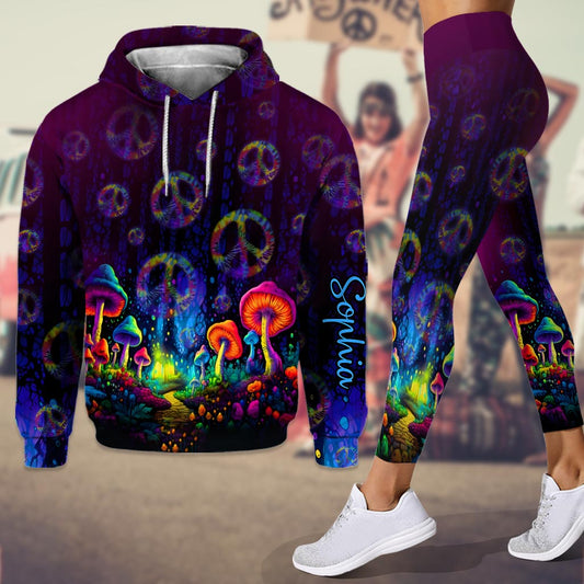 Awesome Mushroom - Personalized Hippie Hoodie and Leggings