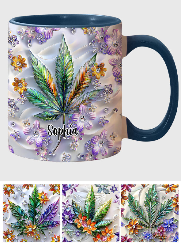Mug personnalisé « Belle Feuille » avec motif de cannabis
