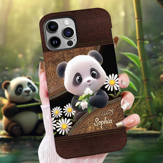 Juste une fille qui aime les pandas - Coque de téléphone personnalisée avec impression intégrale « Amoureuse des pandas »