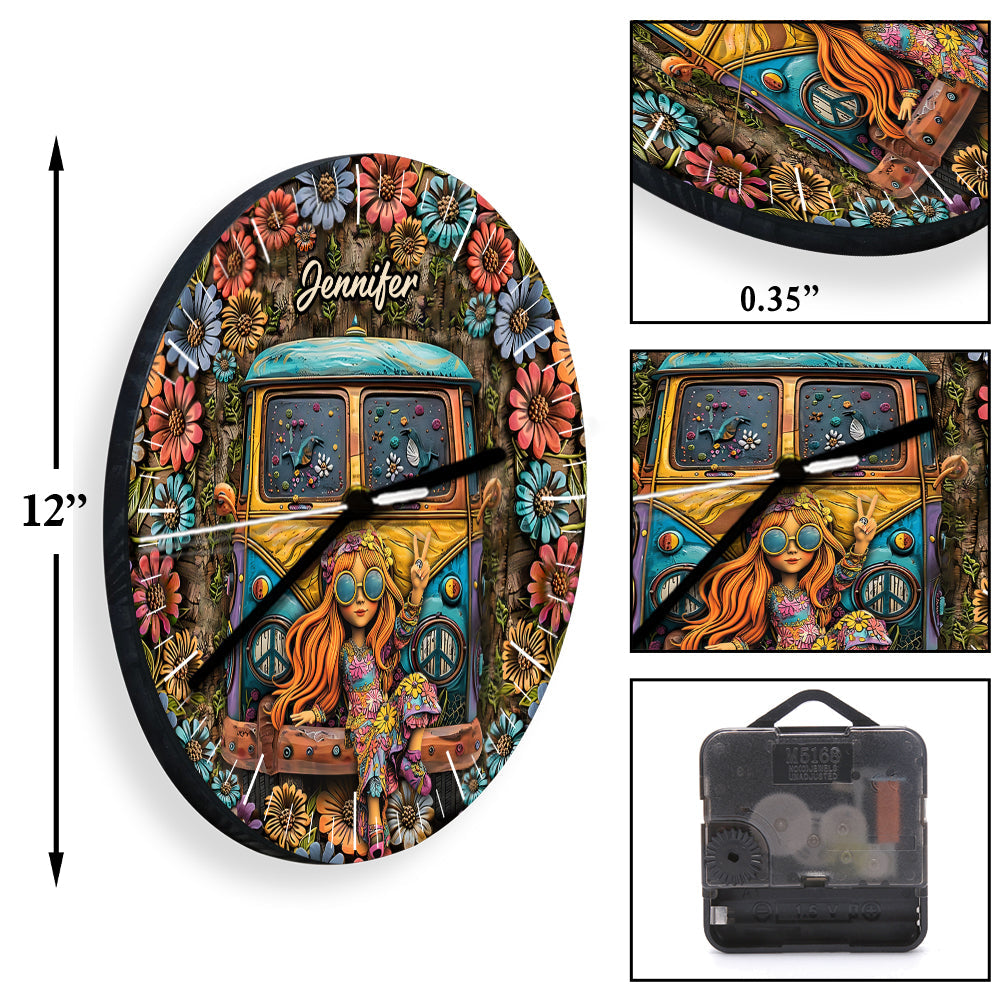 Hippie Soul – Personalisierte Hippie-Wanduhr