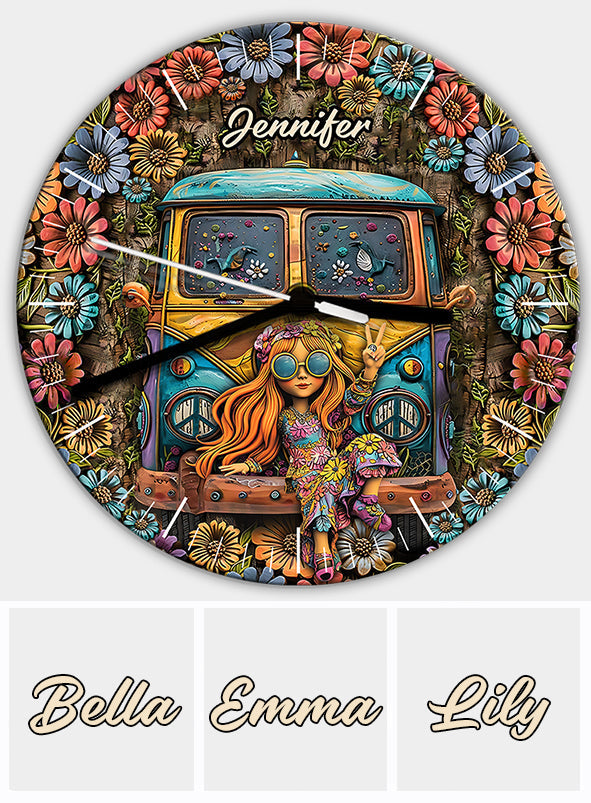 Hippie Soul – Personalisierte Hippie-Wanduhr