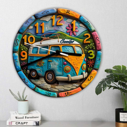 Hippie Soul – Personalisierte Hippie-Wanduhr