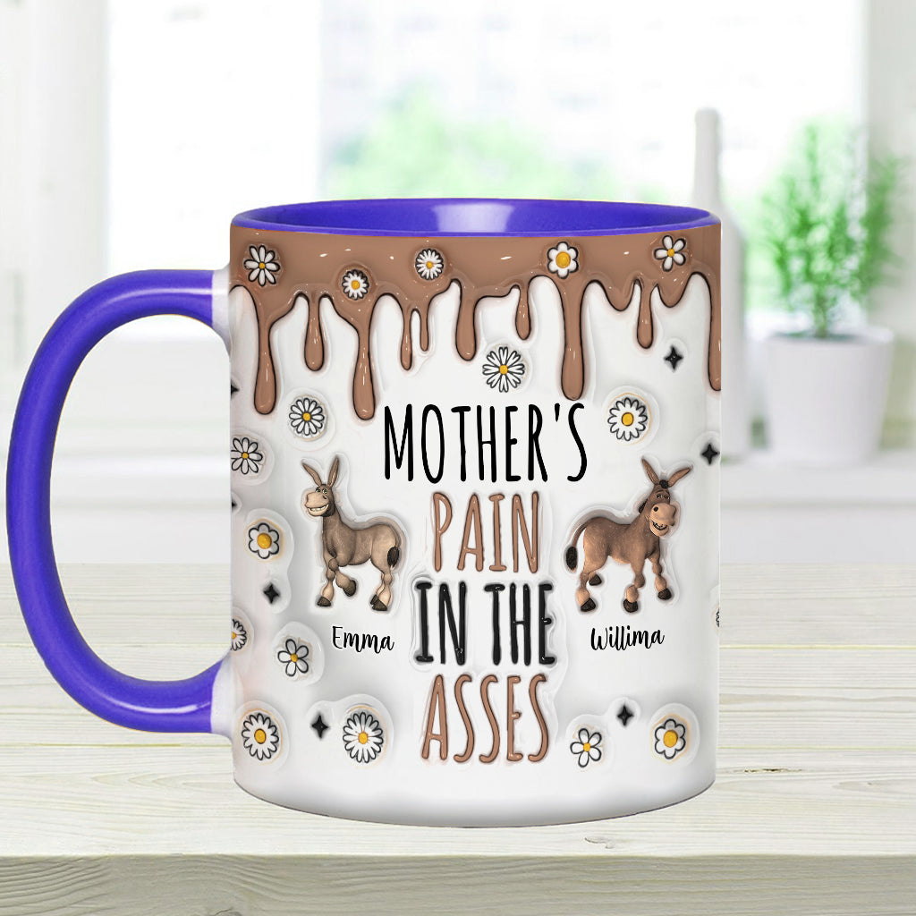 Pain In The Asses - Personalized Mother Accent Mug