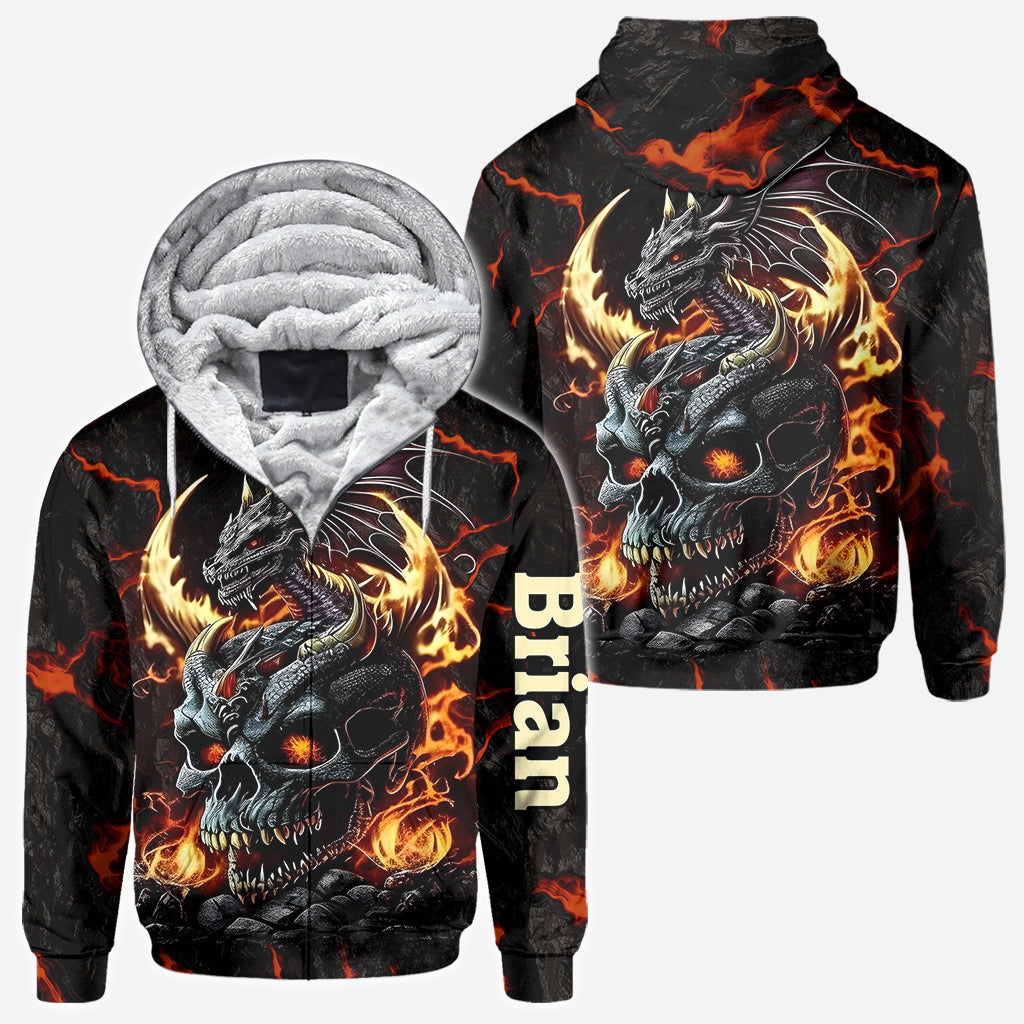 Skul and Dragon - Personalisiertes Drachen-All-Print-Shirt