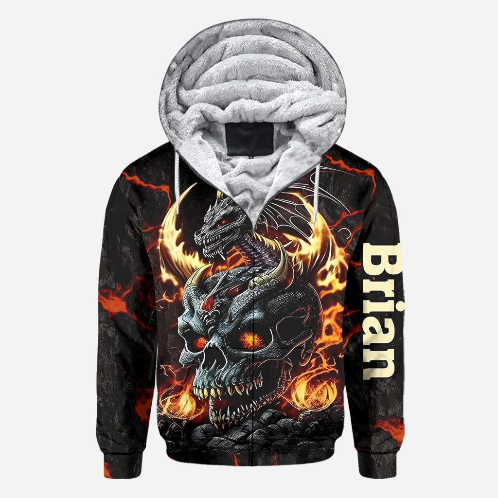 Skul and Dragon - Personalisiertes Drachen-All-Print-Shirt