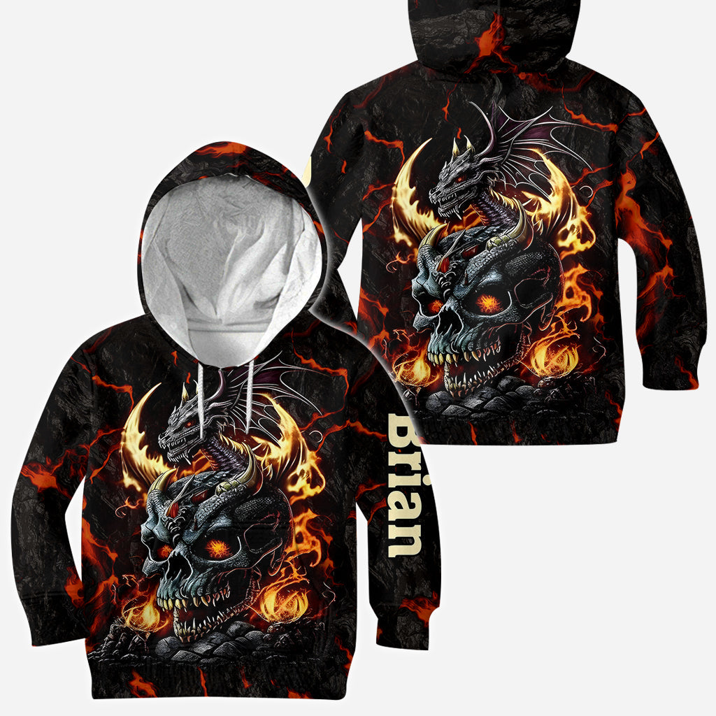 Skul and Dragon - Personalisiertes Drachen-All-Print-Shirt