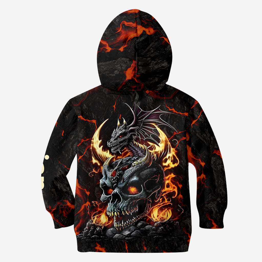 Skul and Dragon - Personalisiertes Drachen-All-Print-Shirt