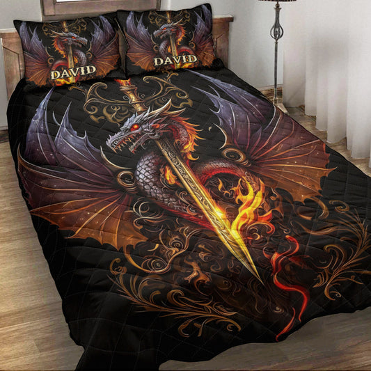 Herz eines Drachen – Personalisiertes Drachen-Bettwäscheset