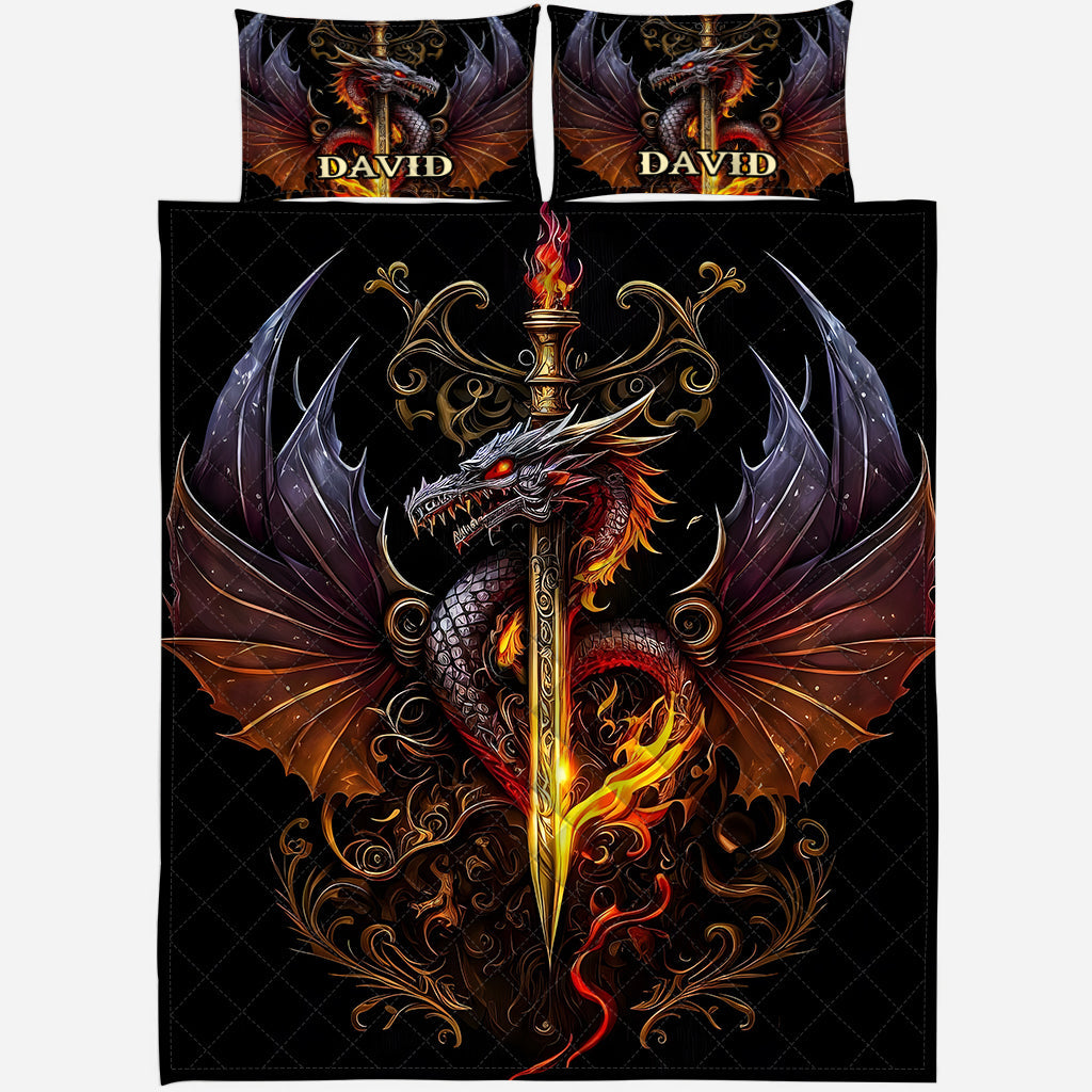 Cœur de Dragon - Ensemble de courtepointe personnalisé Dragon