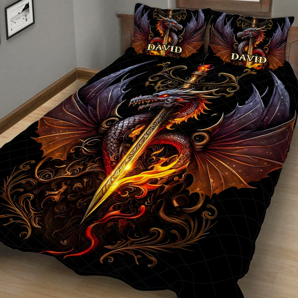Cœur de Dragon - Ensemble de courtepointe personnalisé Dragon