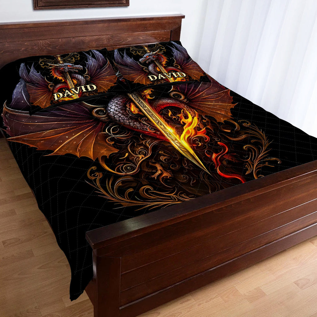 Cœur de Dragon - Ensemble de courtepointe personnalisé Dragon