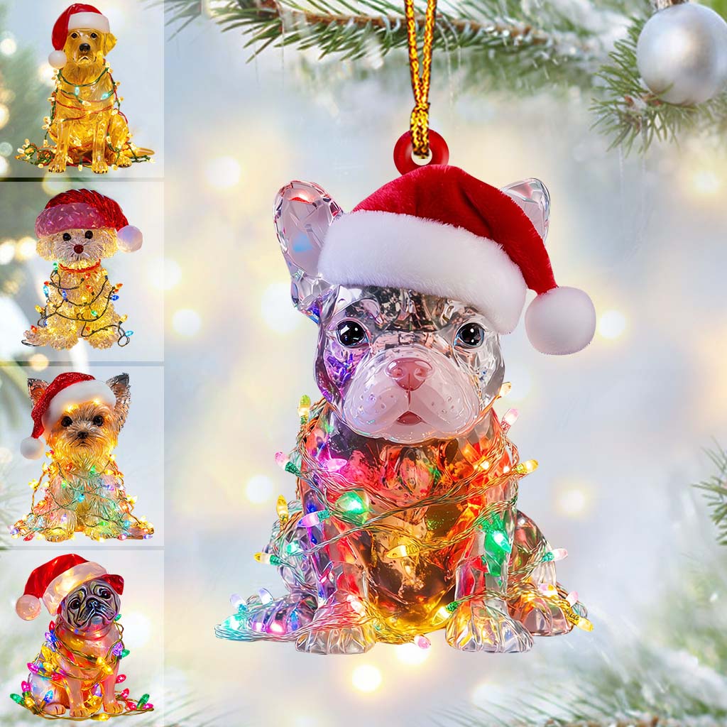 Fröhliche Wuff-Weihnachten – Personalisierter Hunde-Anhänger