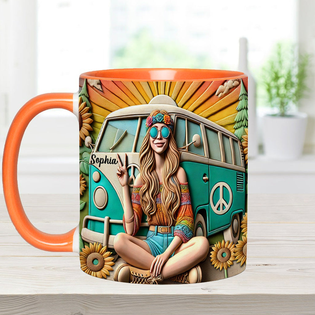 Hippie Soul – Personalisierte Tasse mit Hippie-Akzent