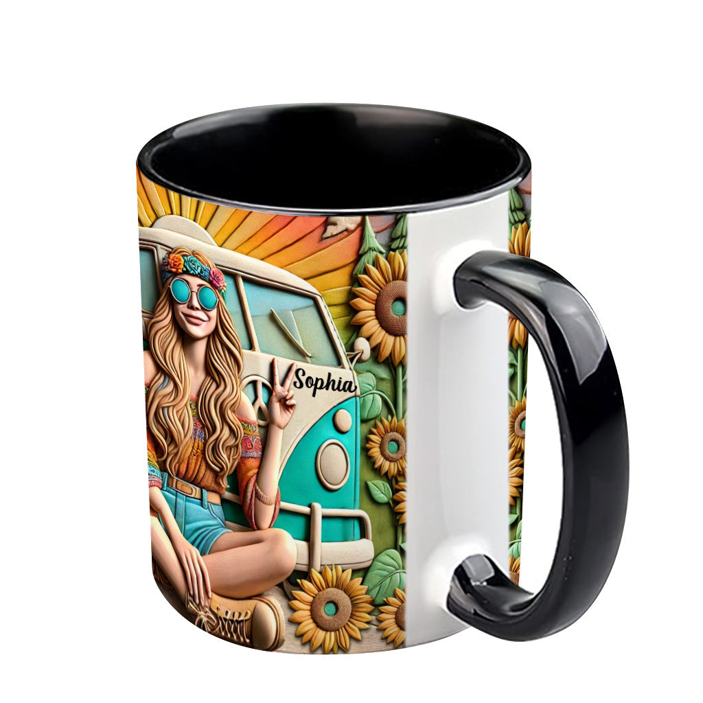 Hippie Soul – Personalisierte Tasse mit Hippie-Akzent